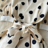 Bubble Sleeve Belt Ball Gown