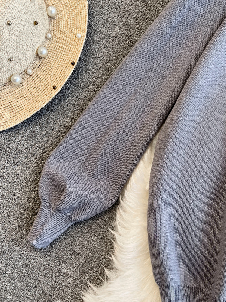 Trendy Women's Oversized Knit Hoodie High-Waisted Wide-Leg Pants Set