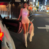 Women Summer White Turtleneck Sleeveless Bodysuit