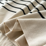 Women Casual V Neck Striped Knitting Top and Pants Two-piece Set
