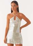 Women Backless Halter Neck sleeveless sexy bodycon dress