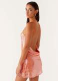 Women Backless Halter Neck sleeveless sexy bodycon dress