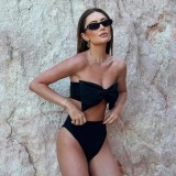 Women Sexy Swimwear  Bow Bikini Swimwear  Two Pieces