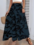 Women Printed Pleated Skirt Skirt