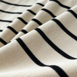 Women Casual V Neck Striped Knitting Top and Pants Two-piece Set