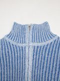 Women Knitting zipper sweater jacket
