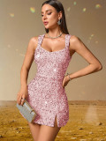 Sexy Strappy Sequin Party Dress for Women