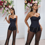Steel Wire Underwire Corset Top for Women