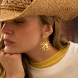 Elegant Vintage Sun Earrings for Women's Party & Events