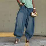 Loose Harem Wide-Leg Lantern Women's Denim Pants