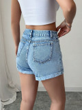 Trendy Women's High-Waist Loose Denim Shorts
