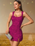 Sexy Strappy Sequin Party Dress for Women