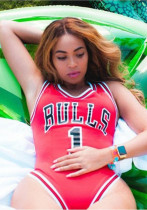 Women's Sexy Triangle One-Piece Swimsuit Print Tight-Fitting Swimwear