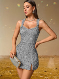 Sexy Strappy Sequin Party Dress for Women