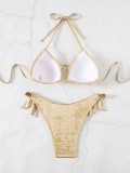 Bikini Set Sexy Gold Two Piece Swimwear