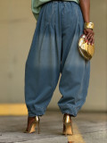 Loose Harem Wide-Leg Lantern Women's Denim Pants