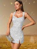 Sexy Strappy Sequin Party Dress for Women