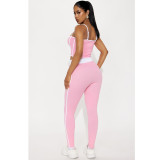 Women Sports Suspender Top and Pants Two-Piece Set