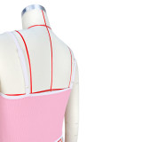 Women Sports Suspender Top and Pants Two-Piece Set