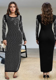 Women Beaded bubble beads elegant dress