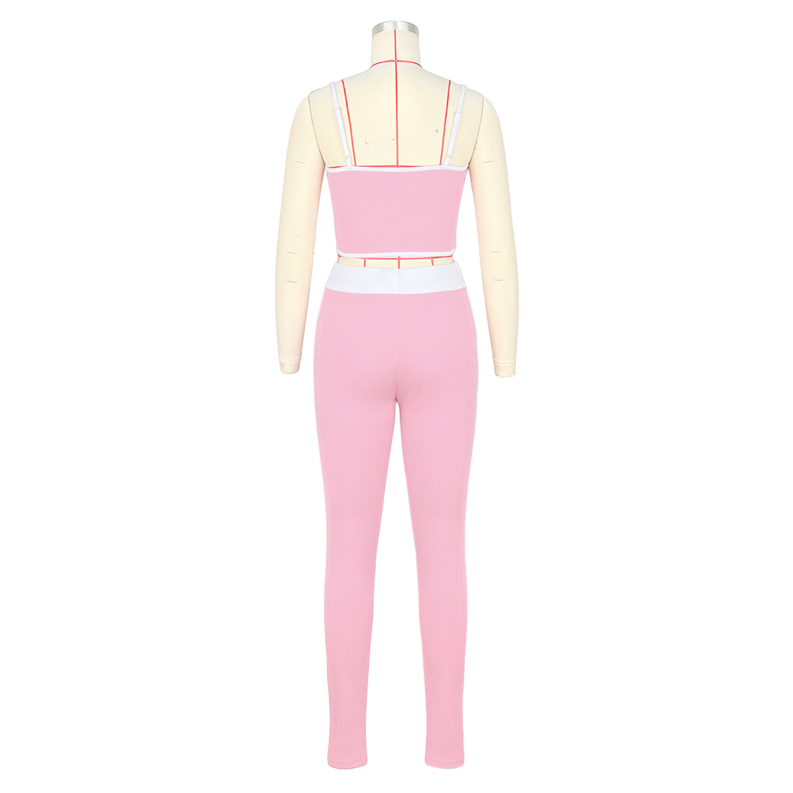 Women Sports Suspender Top and Pants Two-Piece Set