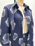Plus Size African Women Printed Shirt and trousers two-piece set