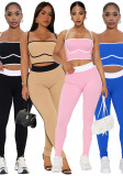 Women Sports Suspender Top and Pants Two-Piece Set