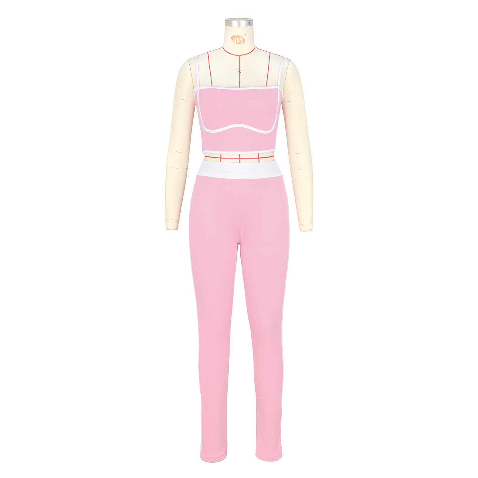 Women Sports Suspender Top and Pants Two-Piece Set