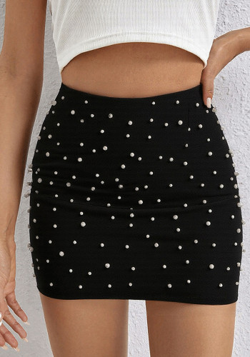 Black Pearl Beach Bodycon Party Mini Skirt