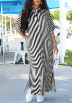 Women's Summer Casual Pocket Shirt Long Dress
