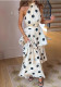 Polka Dot Halter Neck Sleeveless Top & Tiered Skirt Set
