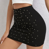 Black Pearl Beach Bodycon Party Mini Skirt