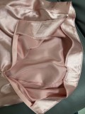 Women Satin Solid Bodycon Fishtail Skirt