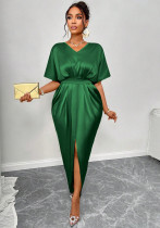 Women Satin Ball Maxi Dress Women Satin Ball Maxi Dress