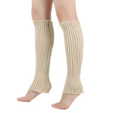 Warm woolen socks women's winter solid color adult leg socks