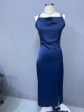 Women Slit Lace-up Sexy Strap Dress