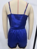 Women Vest Strap Top and Shorts Summer Two-piece Set