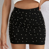 Black Pearl Beach Bodycon Party Mini Skirt