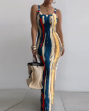 Summer White Strap Slim-Fit Long Dress