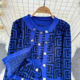 Women Cardigan Jacket Bodycon Dress Knitting Two-Piece Set