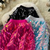 Women Summer Sequined Sparkling Skirt