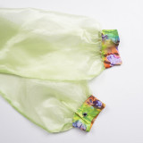 Plus Size Women Spring and Summer Tie-Dye Print Dress
