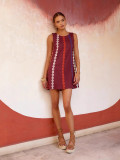 Summer Round Neck Print Casual Short Dress