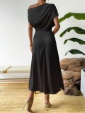 Women Summer Satin Maxi Dress