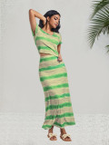Elegant Holiday Casual Short-Sleeve Top & Pencil Skirt Set