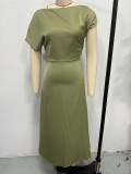 Women Summer Satin Maxi Dress