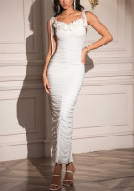 Sexy High-Slit Mesh Strap Lace-Up Low-Back Bodycon Dress Sexy High-Slit Mesh Strap Lace-Up Low-Back Bodycon Dress