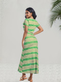 Elegant Holiday Casual Short-Sleeve Top & Pencil Skirt Set