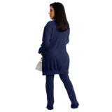 Women Jacket and Pocket Pants Three Piece Set