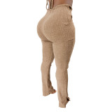 Women Jacket and Pocket Pants Three Piece Set